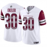 Men Washington Commanders #30 Austin Ekeler White Vapor Limited Stitched Football Jersey