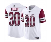 Men Washington Commanders #30 Austin Ekeler White Vapor Limited Stitched Football Jersey