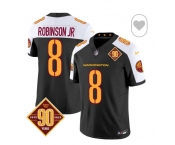 Men Washington Commanders #8 Brian Robinson Jr  Black White F U S E 2024  Limited Stitched Football Jersey