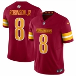 Men Washington Commanders #8 Brian Robinson Jr Burgundy 2024 F U S E Vapor Limited Stitched Football Jersey