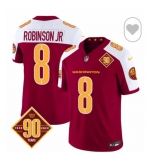 Men Washington Commanders #8 Brian Robinson Jr Red White F U S E 2024 Limited Stitched Football Jersey