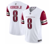 Men Washington Commanders #8 Brian Robinson Jr White 2023 F U S E Vapor Limited Stitched Football Jersey