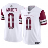 Men's Washington Commanders #0 Marcus Mariota White Vapor Limited Football Stitched Jersey