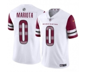 Men's Washington Commanders #0 Marcus Mariota White Vapor Limited Football Stitched Jersey