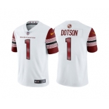 Men's Washington Commanders #1 Jahan Dotson White Vapor Untouchable Stitched Football Jersey