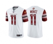 Men's Washington Commanders #11 Carson Wentz 2022 White Vapor Untouchable Stitched Jersey