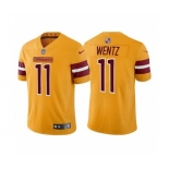 Men's Washington Commanders #11 Carson Wentz Gold Vapor Untouchable Stitched Football Jersey