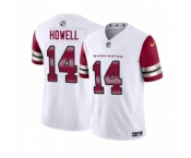 Men's Washington Commanders #14 Sam Howell White 2023 F.U.S.E. Vapor Limited Football Stitched Jersey