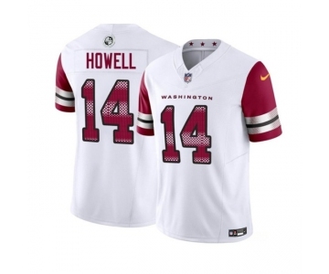 Men's Washington Commanders #14 Sam Howell White 2023 F.U.S.E. Vapor Limited Football Stitched Jersey