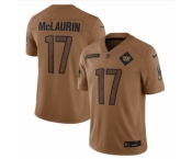 Men's Washington Commanders #17 Terry McLaurin 2023 Brown Salute To Service Limited Football Stitched Jersey