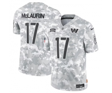 Men's Washington Commanders #17 Terry McLaurin Arctic Camo 2024 FUSE Salute to Service Limited Stitched Jersey