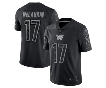 Men's Washington Commanders #17 Terry McLaurin Black Reflective Limited Stitched Football Jersey