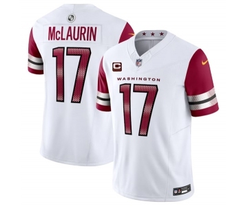 Men's Washington Commanders #17 Terry McLaurin White 2023 F.U.S.E. With 4-Star C Patch Vapor Limited Football Stitched Jersey