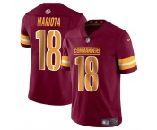 Men's Washington Commanders #18 Marcus Mariota Burgundy 2024 Vapor Limited Stitched Football Jersey