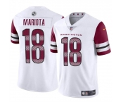 Men's Washington Commanders #18 Marcus Mariota White 2024 Vapor Limited Stitched Football Jersey