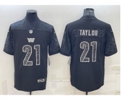 Men's Washington Commanders #21 Sean Taylor Black Reflective Limited Stitched Football Jersey