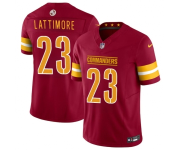 Men's Washington Commanders #23 Marshon Lattimore Burgundy 2024 F.U.S.E. Vapor Limited Stitched Football Jersey