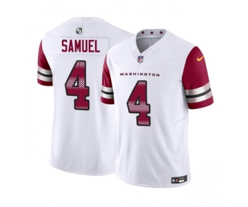 Men's Washington Commanders #4 Curtis Samuel White 2023 F.U.S.E. Vapor Limited Football Stitched Jersey