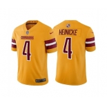 Men's Washington Commanders #4 Taylor Heinicke Gold Vapor Untouchable Stitched Football Jersey