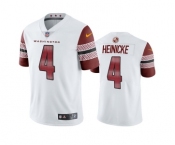 Men's Washington Commanders #4 Taylor Heinicke White Vapor Untouchable Stitched Football Jersey