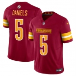 Men's Washington Commanders #5 Jayden Daniels Burgundy 2024 Draft F.U.S.E Vapor Limited Football Stitched Jersey