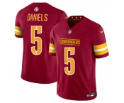 Men's Washington Commanders #5 Jayden Daniels Burgundy 2024 Draft F.U.S.E Vapor Limited Football Stitched Jersey