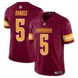 Men's Washington Commanders #5 Jayden Daniels Burgundy 2024 Draft Vapor Limited Football Stitched Jersey