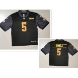 Men's Washington Commanders #5 Jayden Daniels Nike Black Alternate Vapor Untouchable Limited Jersey