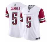 Men's Washington Commanders #5 Jayden Daniels White 2024 Draft F.U.S.E Vapor Limited Football Stitched Jersey