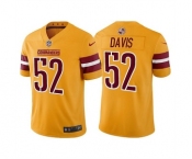 Men's Washington Commanders #52 Jamin Davis Gold Vapor Untouchable Stitched Football Jersey