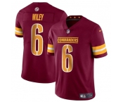 Men's Washington Commanders #6 Michael Wiley Burgundy 2024 Vapor Limited Football Stitched Jersey