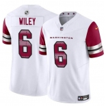 Men's Washington Commanders #6 Michael Wiley White 2024 F.U.S.E. Vapor Limited Football Stitched Jersey