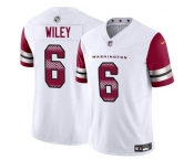 Men's Washington Commanders #6 Michael Wiley White 2024 F.U.S.E. Vapor Limited Football Stitched Jersey