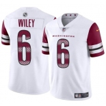 Men's Washington Commanders #6 Michael Wiley White 2024 Vapor Limited Football Stitched Jersey