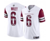 Men's Washington Commanders #6 Michael Wiley White 2024 Vapor Limited Football Stitched Jersey