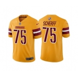 Men's Washington Commanders #75 Brandon Scherff Gold Vapor Untouchable Stitched Football Jersey