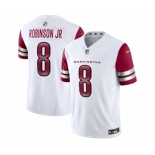 Men's Washington Commanders #8 Brian Robinson Jr. White 2023 F.U.S.E. Vapor Limited Football Stitched Jersey