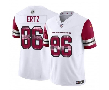 Men's Washington Commanders #86 Zach Ertz White 2023 F.U.S.E. Vapor Limited Football Stitched Jersey