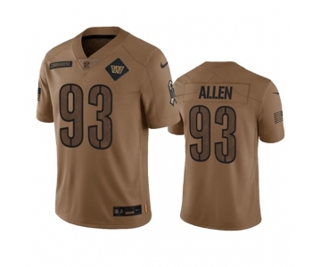 Men's Washington Commanders #93 Jonathan Allen 2023 Brown Salute To Service Limited Football Stitched Jersey