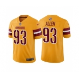 Men's Washington Commanders #93 Jonathan Allen Gold Vapor Untouchable Stitched Football Jersey