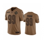 Men's Washington Commanders #99 Chase Young 2023 Brown Salute To Service Limited Football Stitched Jersey