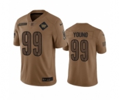 Men's Washington Commanders #99 Chase Young 2023 Brown Salute To Service Limited Football Stitched Jersey