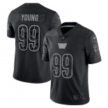 Men's Washington Commanders #99 Chase Young  Black Reflective Limited Stitched Football Jersey