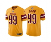 Men's Washington Commanders #99 Chase Young Gold Vapor Untouchable Stitched Football Jersey