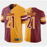 Men's Washington Football Team #21 Sean Taylor Red V Yellow  Peace Split 2022 Vapor Untouchable Limited Jersey