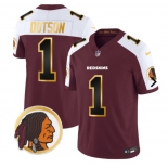 Men's Washington Redskins #1 Jahan Dotson 2023 F.U.S.E Olive Red Gold Nike Limited Jersey