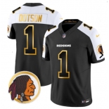 Men's Washington Redskins #1 Jahan Dotson 2023 F.U.S.E Olive White Black Gold Nike Limited Jersey