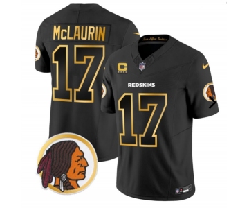 Men's Washington Redskins #17 Terry McLaurin 2023 F.U.S.E Olive Black Gold Nike Limited Jersey