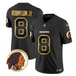 Men's Washington Redskins #8 Brian Robinson 2023 F.U.S.E Olive Black Gold Nike Limited Jersey