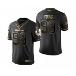 Men's  Washington Redskins Football Team #99 Chase Young Black Golden Limited Jersey